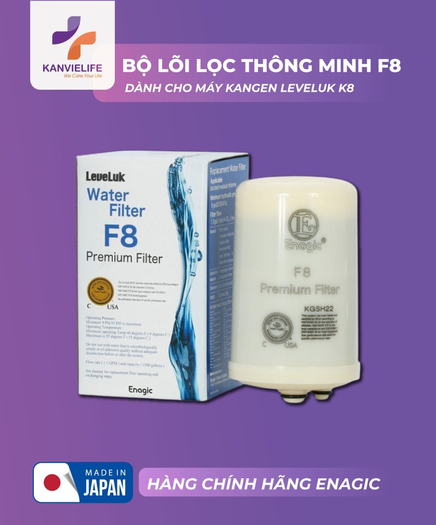 Bộ lõi lọc thông minh F8 chính hãng Enagic, phân phối tại Kanvielife.